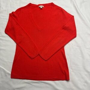 New York & Company V-Neck Sweater in Bold Red